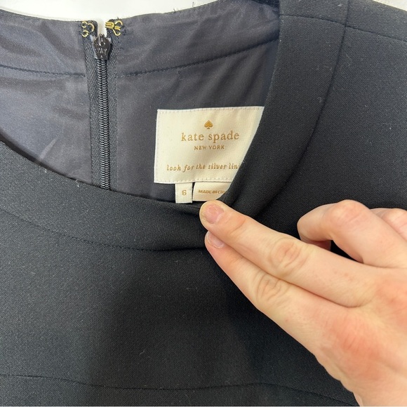 Kate Spade New York Black Jazz Things Up Crepe Flip Dress Women’s size 6 - Picture 8 of 8